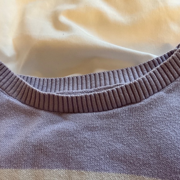GAP Kids 24/7 Purple Stripe Crewneck Sweater - Picture 4 of 7